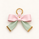 Chaveiro Laço Rosa BB com Verde Água