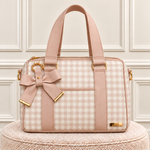 Bolsa Milão Xadrez Rose