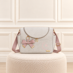Bolsa Paris Linho Cru com Rose