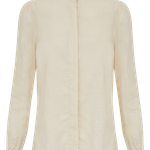 Camisa Plissada Areia