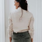 Camisa Plissada Areia