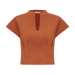 Blusa Pence Castanho