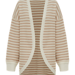 Cardigan Tricot Escama Areia