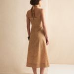Vestido Bordado Areia