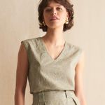 Blusa Bordado Chá Verde