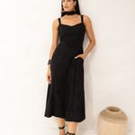 Vestido Midi Aurora Preto