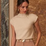 Blusa Gola Tricot Areia