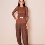 Calça Plissada Fe Tonetti Camelo