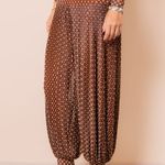 Calça Plissada Fe Tonetti Camelo