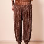 Calça Plissada Fe Tonetti Camelo