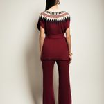 Calça Tricot Shetland Vinho