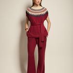 Calça Tricot Shetland Vinho