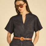 Blusa MC Linho Selene Marinho