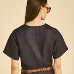 Blusa MC Linho Selene Marinho
