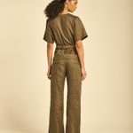 Blusa MC Linho Selene Verde Escuro