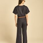 Calça Reta Linho Selene Marinho