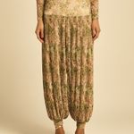 Calça Plissada Tule Garden Estampado