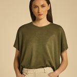 Blusa Ampla Tricot Verde