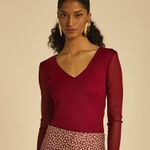 Blusa Tule Oxford Romã
