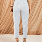 Calça Jacquard Lume Azul Claro