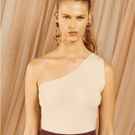 Blusa Tricot Ombro Só Sirena Areia