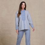 Camisa Detalhe Quadriculada