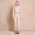 Calça Listras Elástico