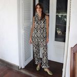 Calça Bordado Babado Ju