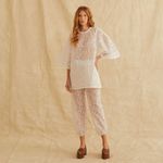 Calça Organza Bordada