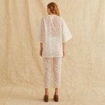 Calça Organza Bordada