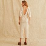 Vestido Manga Tela Bordada