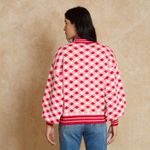 Blusa Tricot Quadriculada