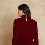 Blusa Velvet Textura Ombreira