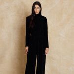 Blusa Velvet Textura Ombreira
