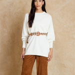 Blusa Tricot Alongada 