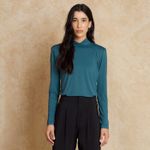 Blusa Ombreira Gola Alta