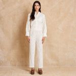 Calça Elástico Bordado