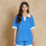 Camiseta Polo Atoalhada Bordada