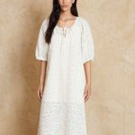 Vestido Algodão Bordado