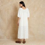 Vestido Algodão Bordado