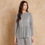 Blusa Babado Plissada