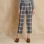 Calça reta Xadrez