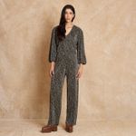 Calça Estampa Plissada