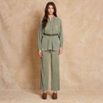 Calça Elástico Plissada