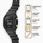  Relógio Casio G-Shock Black Visor Negativo DW-5600UBB-1DR