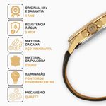 Relógio Mondaine Masculino Analógico Dourado 99741GPMVDH1