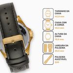 Relógio Mondaine Masculino Analógico Dourado 99741GPMVDH1