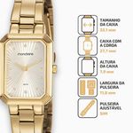  Relógio Mondaine Feminino Dourado 53766LPMVDE3