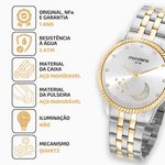  Relógio Mondaine Feminino Moda Bicolor Lua 32343LPMVBE2
