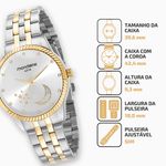  Relógio Mondaine Feminino Moda Bicolor Lua 32343LPMVBE2